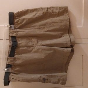 Columbia nylon khaki cargo shorts Sz L